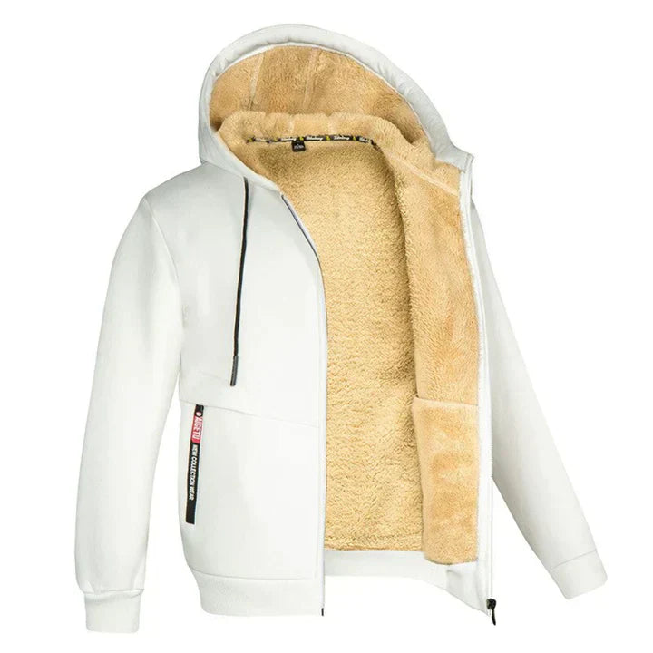 TOMMY - Felpa in pile con cappuccio e zip