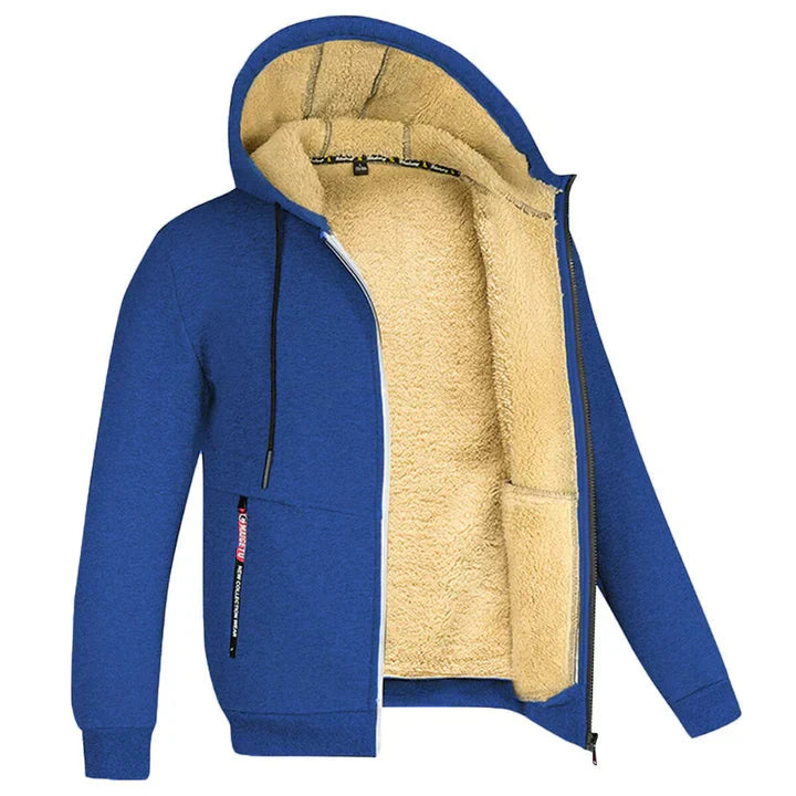 TOMMY - Felpa in pile con cappuccio e zip