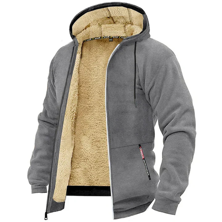 TOMMY - Felpa in pile con cappuccio e zip