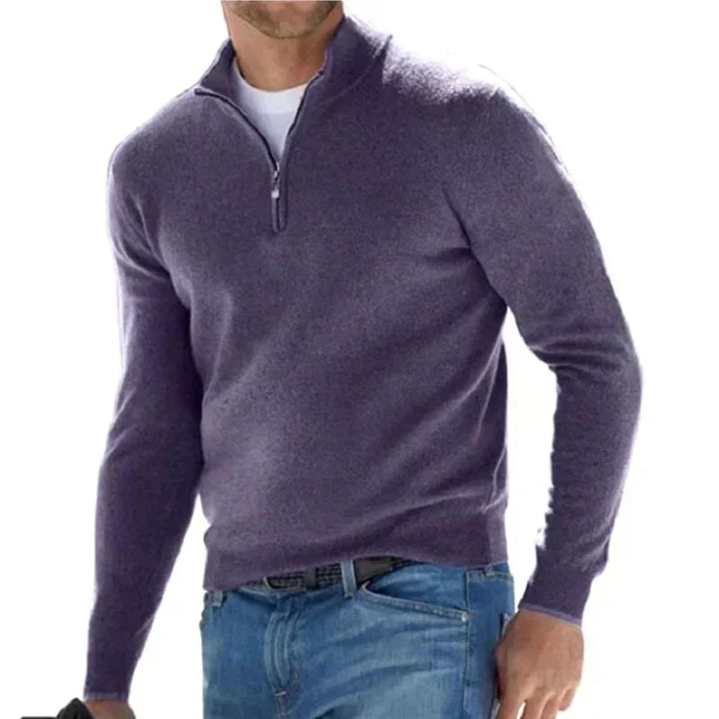 Ralph polo - elegante maglione con cerniera per uomo