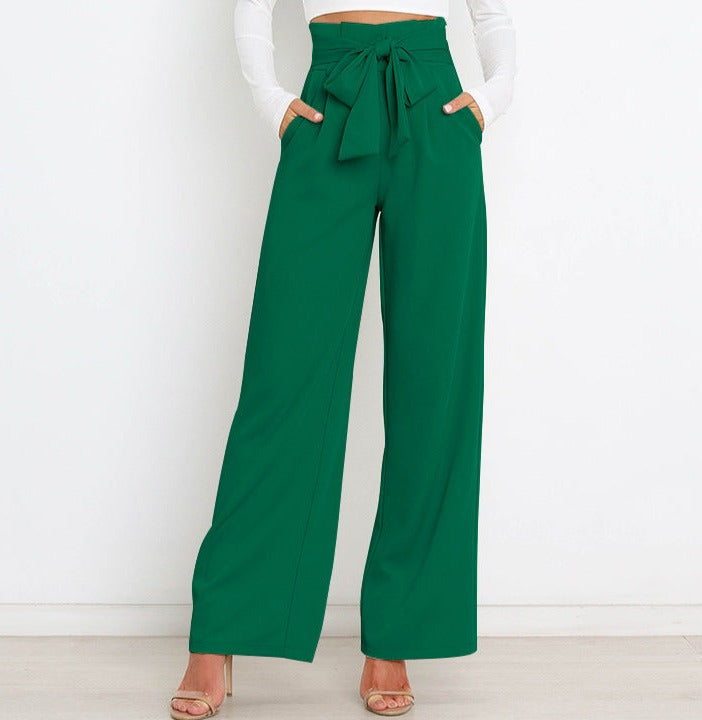 ALINA - Pantaloni eleganti a gamba larga