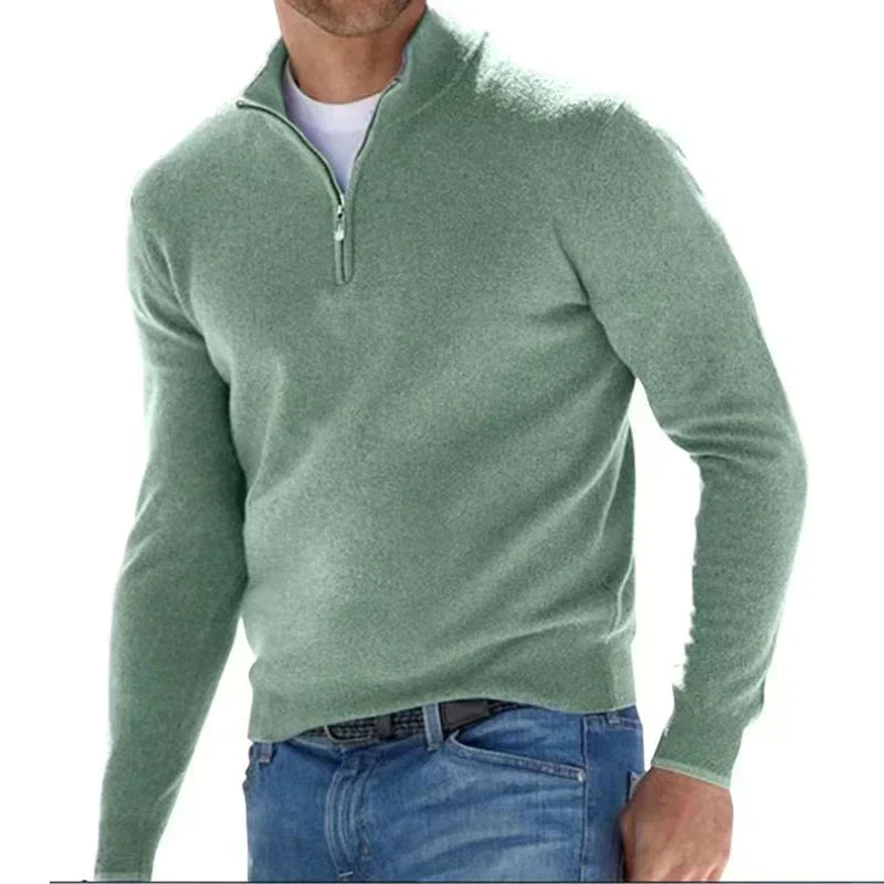 Ralph polo - elegante maglione con cerniera per uomo