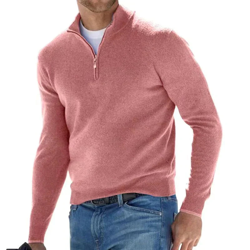 Ralph polo - elegante maglione con cerniera per uomo