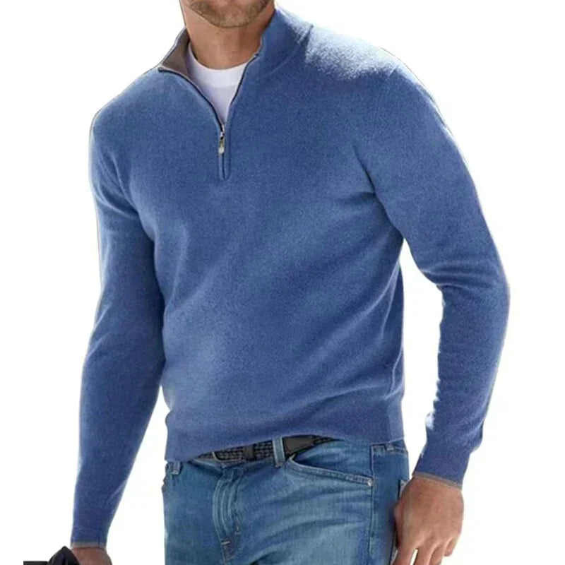 Ralph polo - elegante maglione con cerniera per uomo