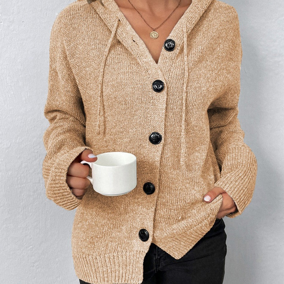 Cardigan con cappuccio e coulisse - Vega