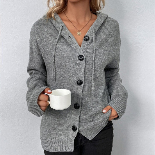 Cardigan con cappuccio e coulisse - Vega