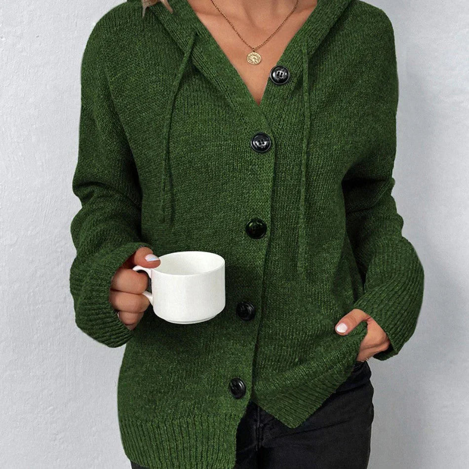 Cardigan con cappuccio e coulisse - Vega