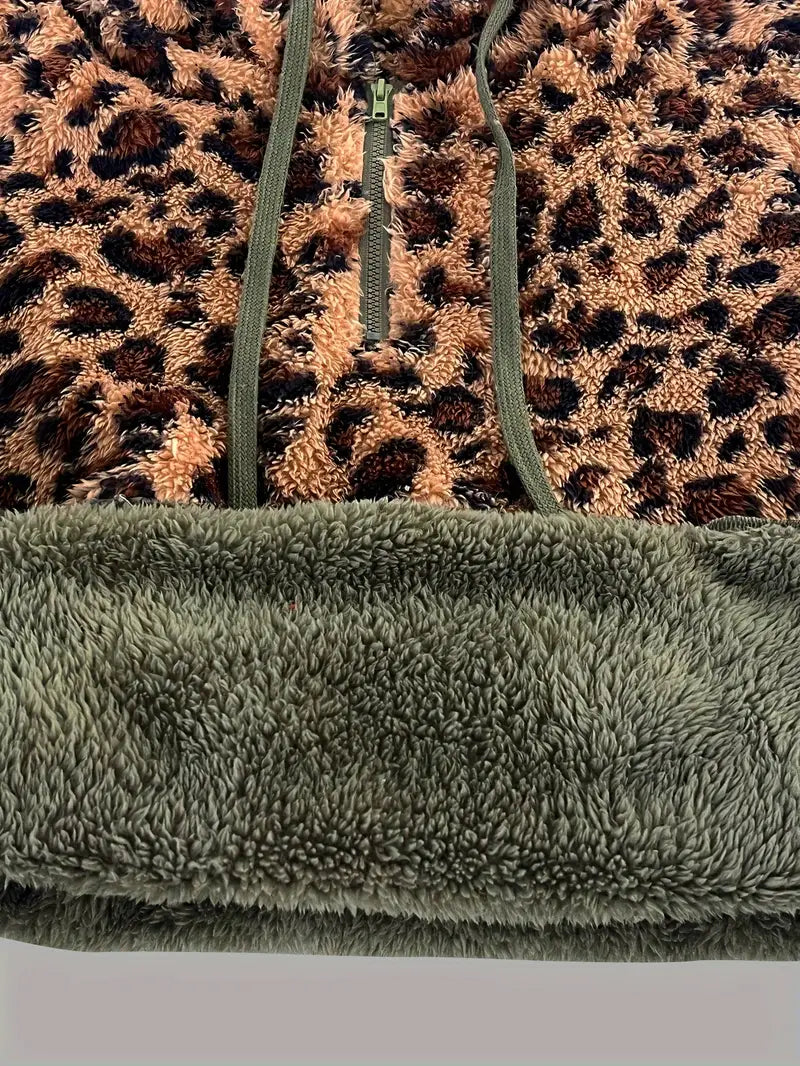 Maurine - Maglione a blocchi di colore con stampa leopardo