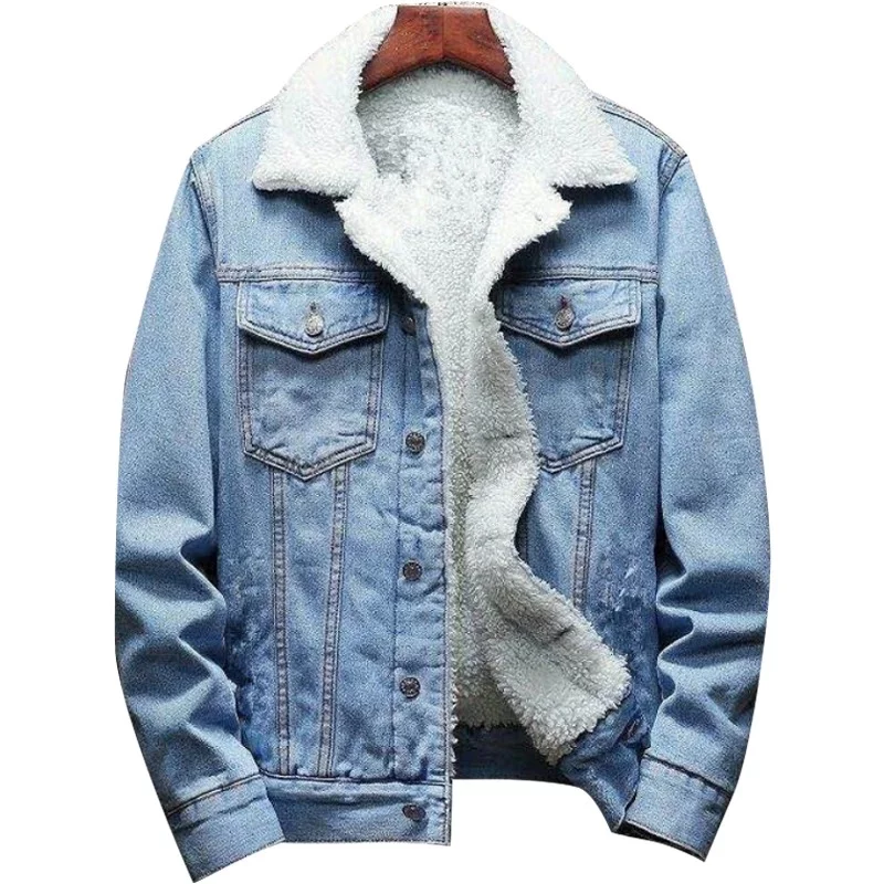 Hugo - Hip Hop Capispalla Inverno Uomo Giacca Denim Calda