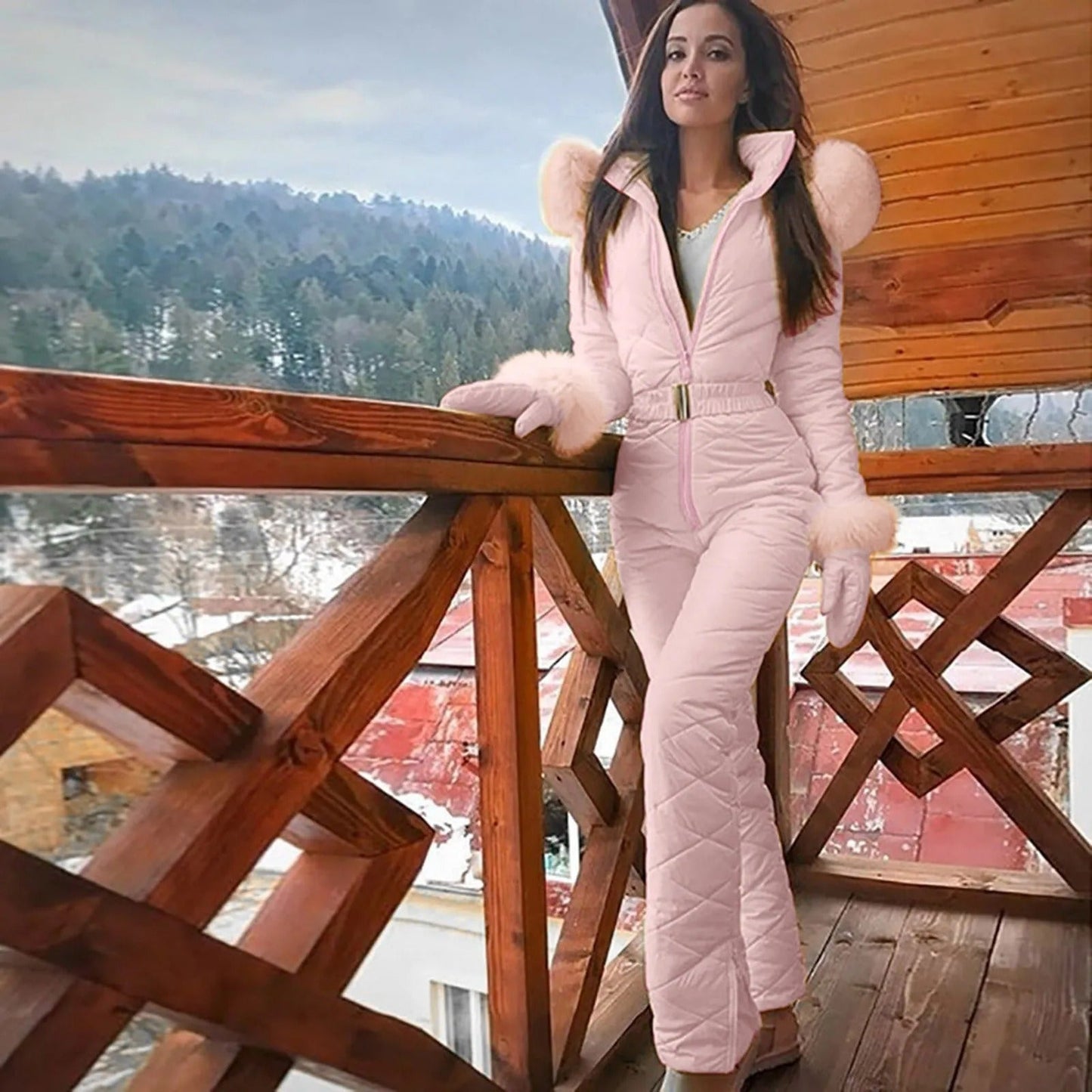 Camila - Tuta da sci da esterno alla moda da snowboard con cerniera